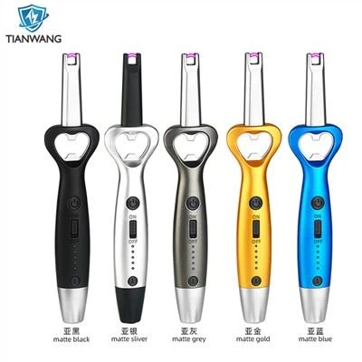 USB Arc Bbq Coinneal Níos Gile Le Oscailteoir Buidéil Agus Solas Leictreach Igniter faoi stiúir