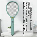 TW-05 Swatter Mosquito Leictreach In-athluchtaithe|Zapper Mosquito 6000V Le Solas faoi stiúir